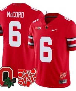 Kyle Mccord Jersey #6 Ohio State Buckeyes College Football Stitched Logo Patch Scarlet