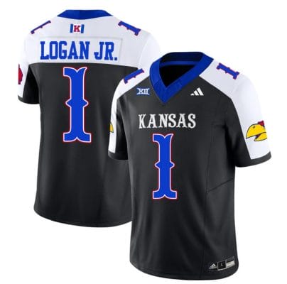 Kenny Logan Jr Jersey #1 Kansas Jayhawks Blackhawk Vapor Limited Football Alternate