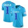 Kenny Logan Jr Jersey #1 Kansas Jayhawks Blackhawk Vapor Limited Football Old KU