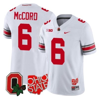 Kyle Mccord Jersey #6 Ohio State Buckeyes College Football Stitched Logo Patch White