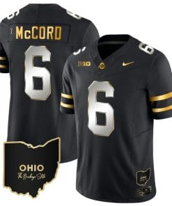 Kyle Mccord Jersey #6 Ohio State Buckeyes College Football Stitched Vapor Limited Gold Ohio Patch Black Limited