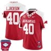 Landon Jackson Jersey #40 Arkansas Razorback Football Arkansas Patched All Stitched Red Alternate