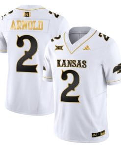 Lawrence Arnold Jersey #2 Kansas Jayhawks Blackhawk Gold Vapor Football White Gold