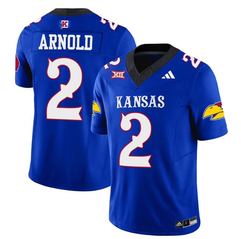 Lawrence Arnold Jersey #2 Kansas Jayhawks Blackhawk Vapor Limited Football Royal 1 Lawrence Arnold Jersey #2 Kansas Jayhawks Blackhawk Vapor Limited Football Royal