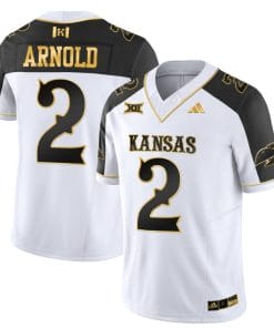 Lawrence Arnold Jersey #2 Kansas Jayhawks Blackhawk Gold Vapor Football Inverted