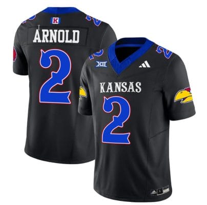 Lawrence Arnold Jersey #2 Kansas Jayhawks Blackhawk Vapor Limited Football Black