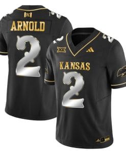 Lawrence Arnold Jersey #2 Kansas Jayhawks Blackhawk Gold Vapor Football Black Limited