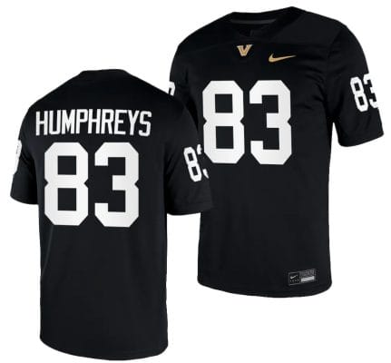 London Humphreys Jersey #83 Vanderbilt Commodores College NIL Football Black