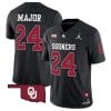 Marcus Major Jersey #24 Oklahoma Sooners Vapor Limited College Football Stitched Black