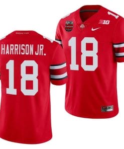 Marvin Harrison Jr Jersey #18 Ohio State Buckeyes Ohio Stadium Patch College Football Scarlet
