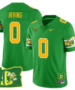 Mar'Keise Irving Jersey #0 Oregon Ducks ‘Mighty Oregon’ Throwback Football Oregon State Green
