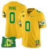 Mar'Keise Irving Jersey #0 Oregon Ducks ‘Mighty Oregon’ Throwback Football Oregon State Yellow