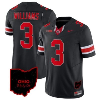 Miyan Williams Jersey #3 Ohio State Buckeyes College Football Stitched Vapor Limited Ohio Patch Black