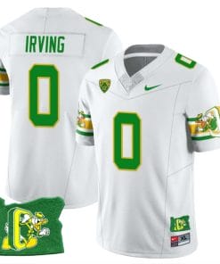 Mar'Keise Irving Jersey #0 Oregon Ducks ‘Mighty Oregon’ Throwback Football Oregon State White