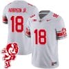 Marvin Harrison Jr Jersey #18 Ohio State Buckeyes Football 2023 Stitched Brutus Buckeye Patch Scarlet