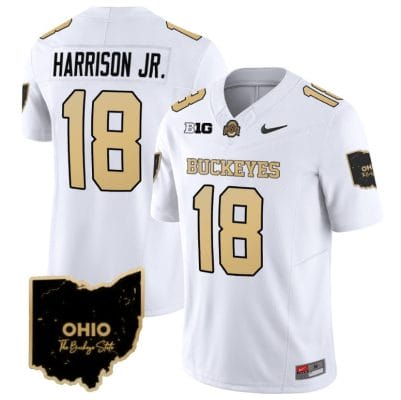 Marvin Harrison Jr Jersey #18 Ohio State Buckeyes College Football Stitched Special Vapor Limited White 8 Marvin Harrison Jr Jersey #18 Ohio State Buckeyes College Football Stitched Special Vapor Limited White