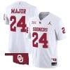 Marcus Major Jersey #24 Oklahoma Sooners Vapor Limited College Football Stitched White