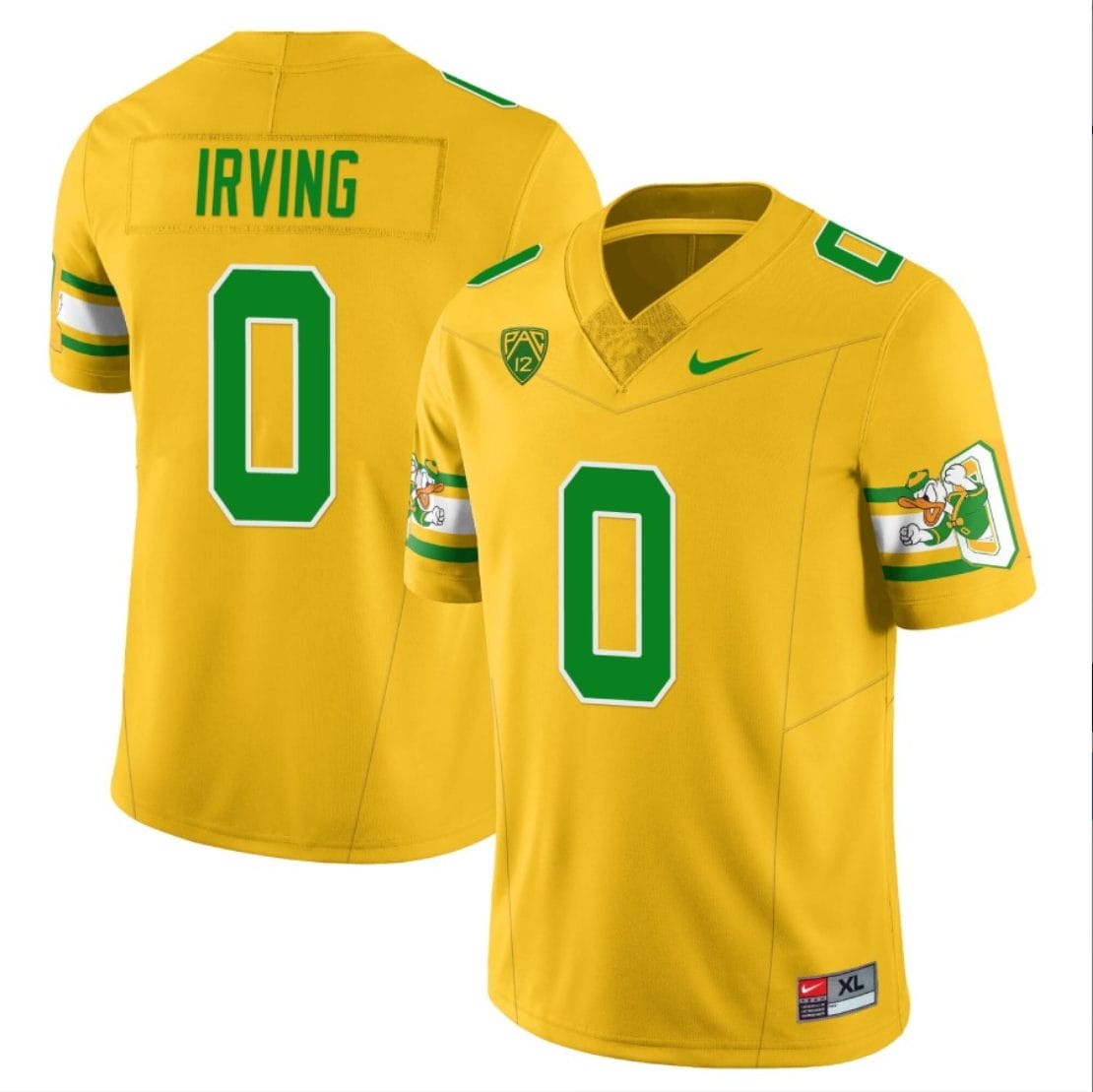 Mar'Keise Irving Jersey #0 Oregon Ducks ‘Mighty Oregon’ Throwback Football Uniforms Yellow 1 Mar'Keise Irving Jersey #0 Oregon Ducks ‘Mighty Oregon’ Throwback Football Uniforms Yellow