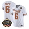 Maalik Murphy Jersey #6 Texas Longhorn Jersey Allstate Red River Vivalry Patch College Football White
