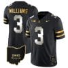 Miyan Williams Jersey #3 Ohio State Buckeyes College Football Stitched Vapor Limited Gold Ohio Patch Black Limited