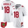 Marvin Harrison Jr Jersey #18 Ohio State Buckeyes Football Stitched Ohio Map Patch White Special Style 2 4 Marvin Harrison Jr Jersey #18 Ohio State Buckeyes Football Stitched Ohio Map Patch White Special Style 2