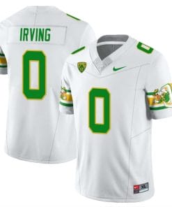 Mar'Keise Irving Jersey #0 Oregon Ducks ‘Mighty Oregon’ Throwback Football Uniforms White