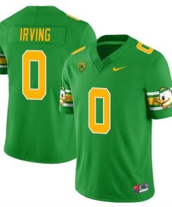 Mar'Keise Irving Jersey #0 Oregon Ducks ‘Mighty Oregon’ Throwback College Football Uniforms Green
