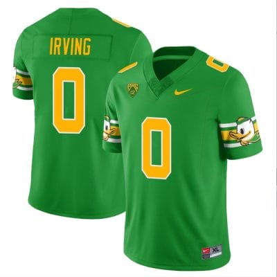 Mar'Keise Irving Jersey #0 Oregon Ducks ‘Mighty Oregon’ Throwback College Football Uniforms Green