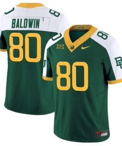 Monaray Baldwin Jersey #80 Baylor Bears Vapor Limited College Football All Stitched Green Alternate