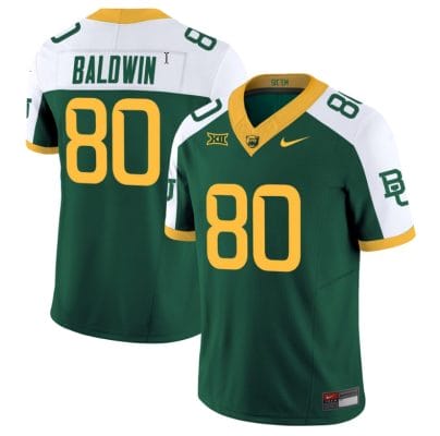 Monaray Baldwin Jersey #80 Baylor Bears Vapor Limited College Football All Stitched Green Alternate 8 Monaray Baldwin Jersey #80 Baylor Bears Vapor Limited College Football All Stitched Green Alternate