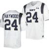 Maquel Haywood Jersey #24 Navy Midshipmen Premier Replica College Football White