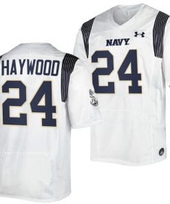 Maquel Haywood Jersey #24 Navy Midshipmen Premier Replica College Football White