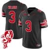 Miyan Williams Jersey #3 Ohio State Buckeyes Football 2023 Stitched Brutus Buckeye Patch Black