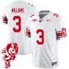 Miyan Williams Jersey #3 Ohio State Buckeyes Football 2023 Stitched Brutus Buckeye Patch White 5 Miyan Williams Jersey #3 Ohio State Buckeyes Football 2023 Stitched Brutus Buckeye Patch White