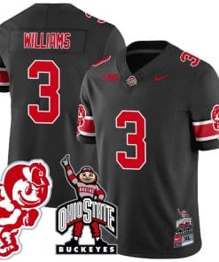 Miyan Williams Jersey #3 Ohio State Buckeyes Football Stitched Brutus Buckeye Patch Black