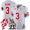 Miyan Williams Jersey #3 Ohio State Buckeyes Football Stitched Brutus Buckeye Patch Gray