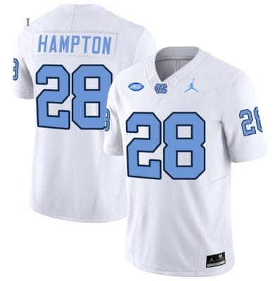Omarion Hampton Jersey #28 North Carolina Tar Heels Vapor Limited College Football White