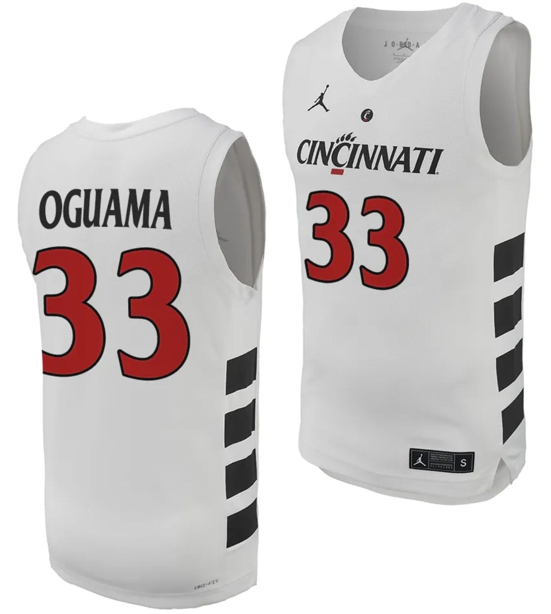 Ody Oguama Jersey #33 Cincinnati Bearcats College Basketball Replica 2023-24 White 1 Ody Oguama Jersey #33 Cincinnati Bearcats College Basketball Replica 2023-24 White