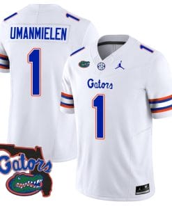 Princely Umanmielen Jersey #1 Florida Gators Vapor Limited Florida Map College Football White