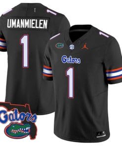 Princely Umanmielen Jersey #1 Florida Gators Vapor Limited Florida Map College Football Black
