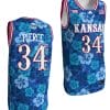 Paul Pierce Jersey #34 Kansas Jayhawks Bill Self Game College Basketball Blue Maui Strong 4 Paul Pierce Jersey #34 Kansas Jayhawks Bill Self Game College Basketball Blue Maui Strong