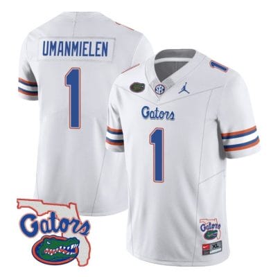Princely Umanmielen Jersey #1 Florida Gators Vapor Limited College Football White