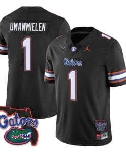 Princely Umanmielen Jersey #1 Florida Gators Vapor Limited College Football Black