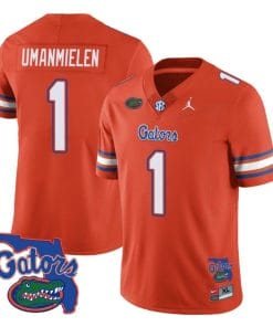Princely Umanmielen Jersey #1 Florida Gators Vapor Limited College Football Orange