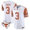 Quinn Ewers Jersey #3 Texas Longhorn Vapor Limited College Football Orange Sleeves