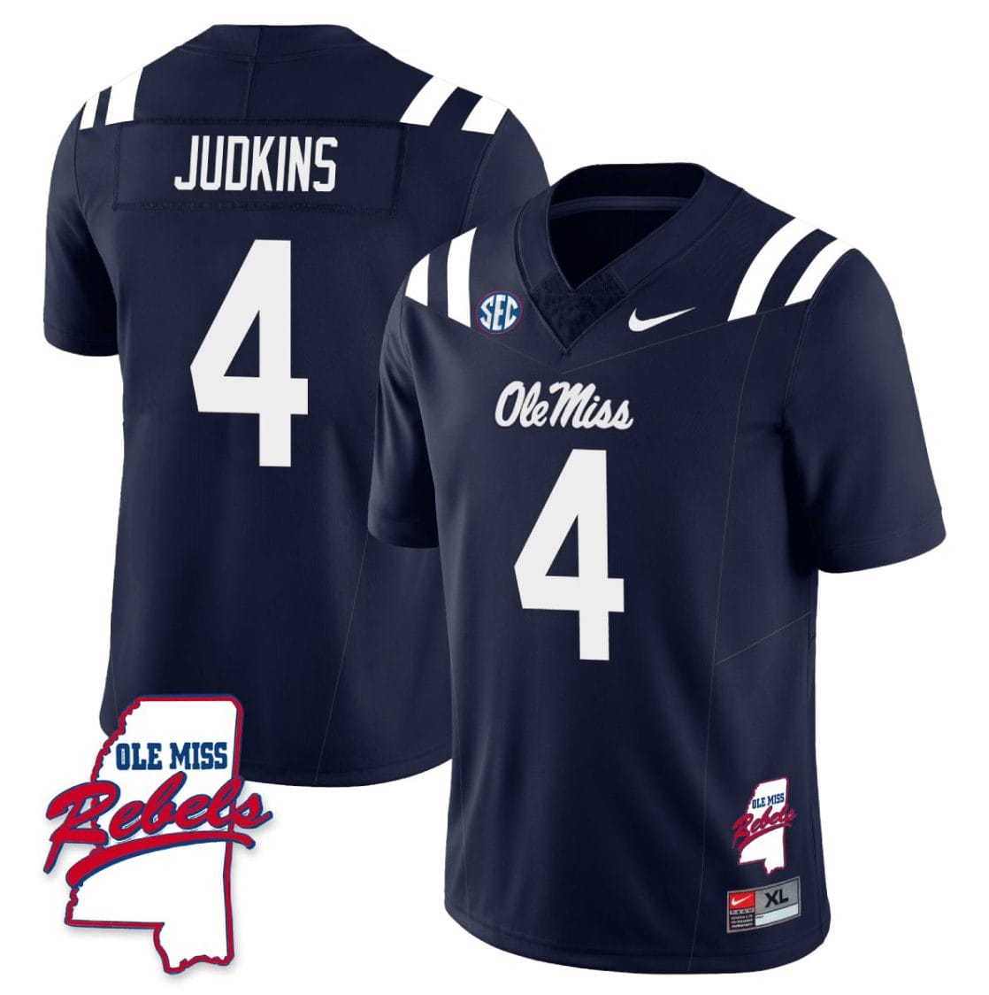 Quinshon Judkins Jersey #4 Ole Miss Rebels Football Ole Map All Stitched Navy 1 Quinshon Judkins Jersey #4 Ole Miss Rebels Football Ole Map All Stitched Navy