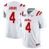 Quinshon Judkins Jersey #4 Ole Miss Rebels Football All Stitched White