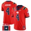 Quinshon Judkins Jersey #4 Ole Miss Rebels Football Ole Miss Flag All Stitched Red