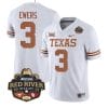 Quinn Ewers Jersey #3 Texas Longhorn Allstate Red River Vivalry Patch College Football White 4 Quinn Ewers Jersey #3 Texas Longhorn Allstate Red River Vivalry Patch College Football White
