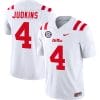 Quinshon Judkins Jersey #4 Ole Miss Rebels Football Vapor Limited All Stitched White 6 Quinshon Judkins Jersey #4 Ole Miss Rebels Football Vapor Limited All Stitched White